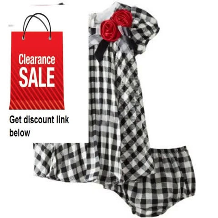 Best Deals Bonnie Baby Baby-Girls Infant Check Crystal Pleated Dress Review