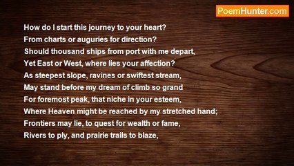 Reyvrex Questor Reyes - Love Sonnet 32  How Do I Start This Journey To Your Heart?