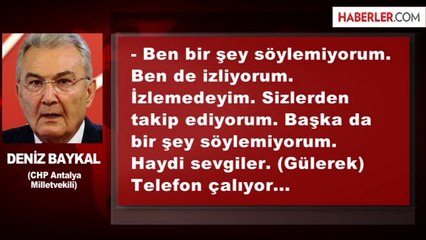 Çatı Adaya Deniz Baykal'ın İlk Tepkisi