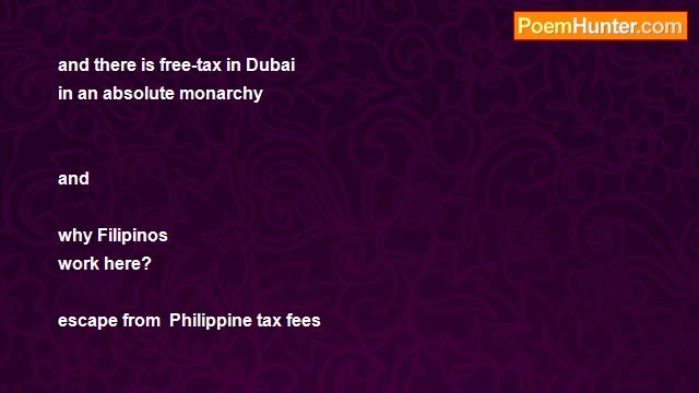 Rommel Mark Dominguez Marchan - .Dubai Tax Free... Irony