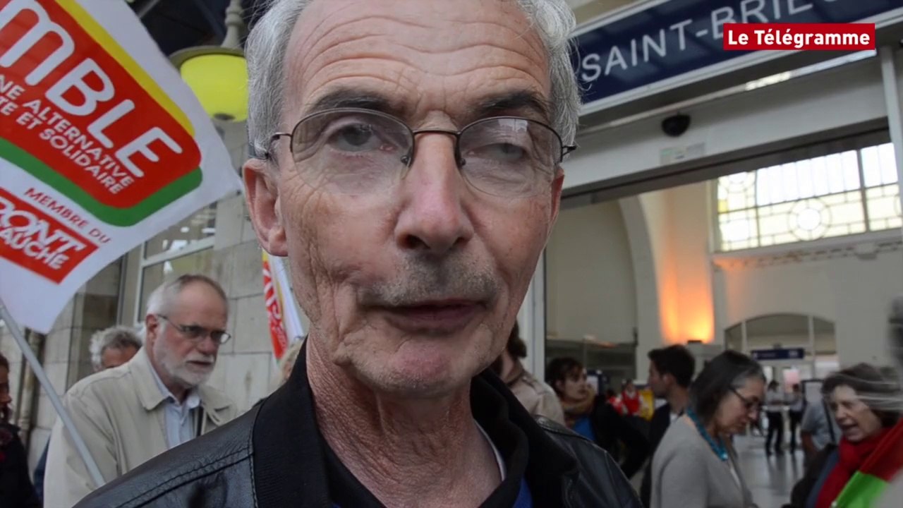 Saint-Brieuc. Grève des cheminots : manifestation de soutien