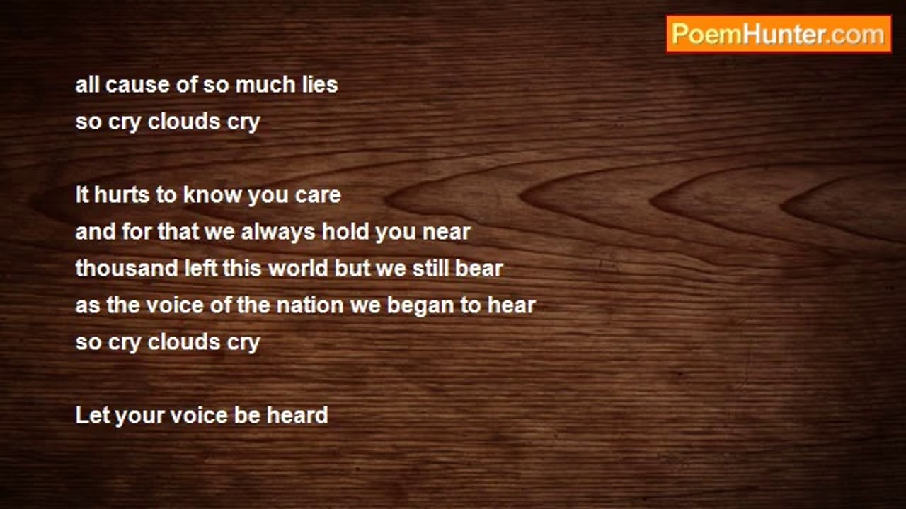 Robert Roberts - Cry Clouds Cry (Haiti Tribute)