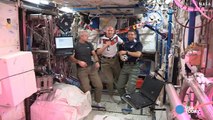 Astronauts show World Cup spirit in outer space