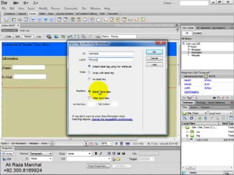 dreamweaver CS6 Tutorials part 53