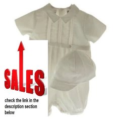 Best Deals Sarah Louise Baby-Boys Christening Baptism Romper Outfit with Hat Review