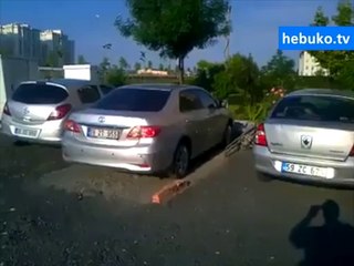 seyyar kapalı otopark - amca işi çözmüş :D