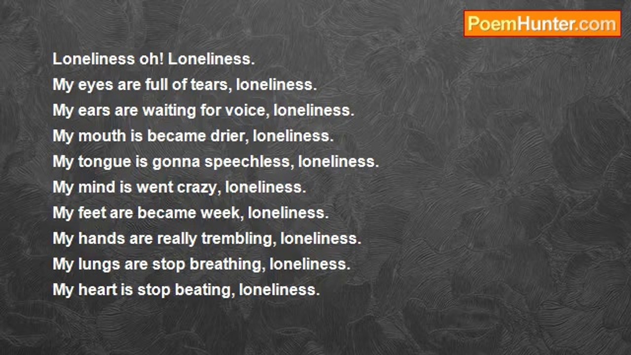 chavda shubham - Loneliness