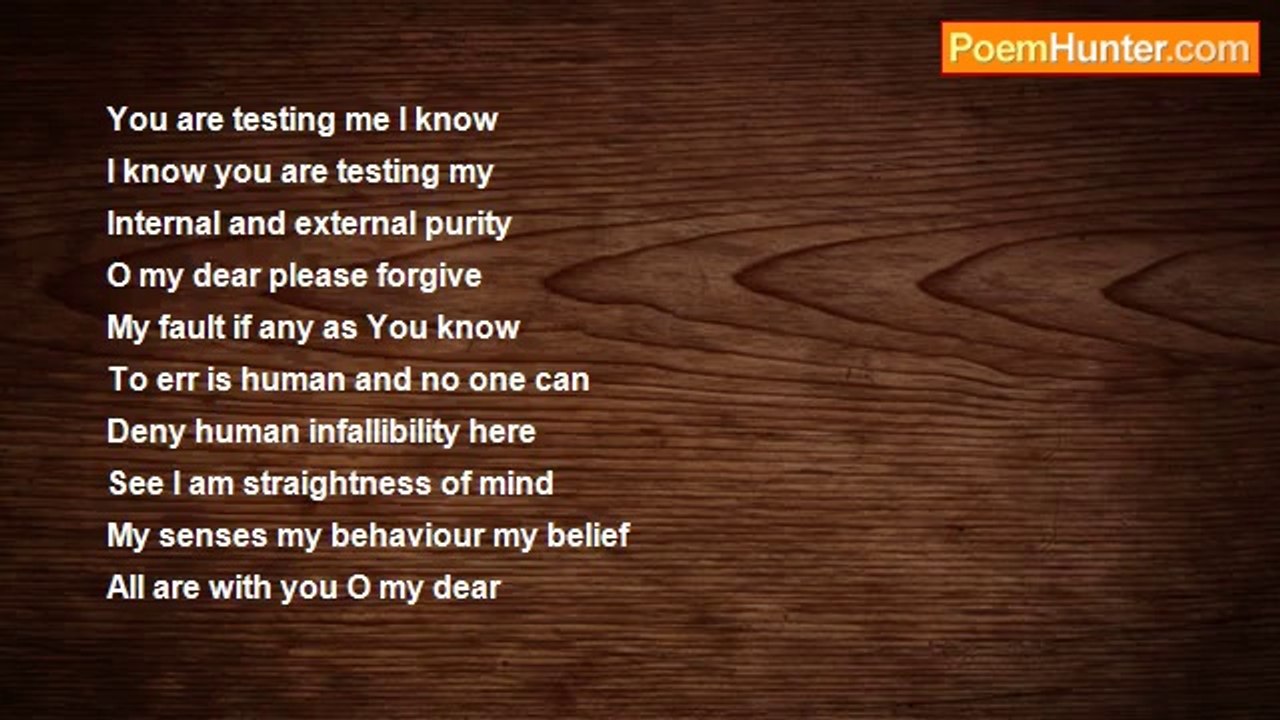 gajanan mishra - You are testing me