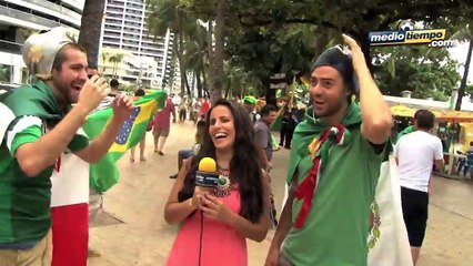 La Chica MT sondeó a la afición previo al Brasil vs México