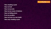 gajanan mishra - I fear cheating a poet