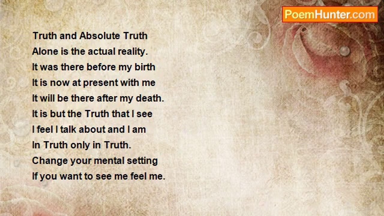 gajanan mishra - Truth and Absolute Truth