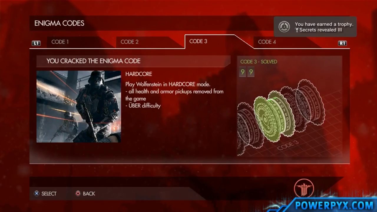 Wolfenstein The New Order -  decryptage Code secret # 3