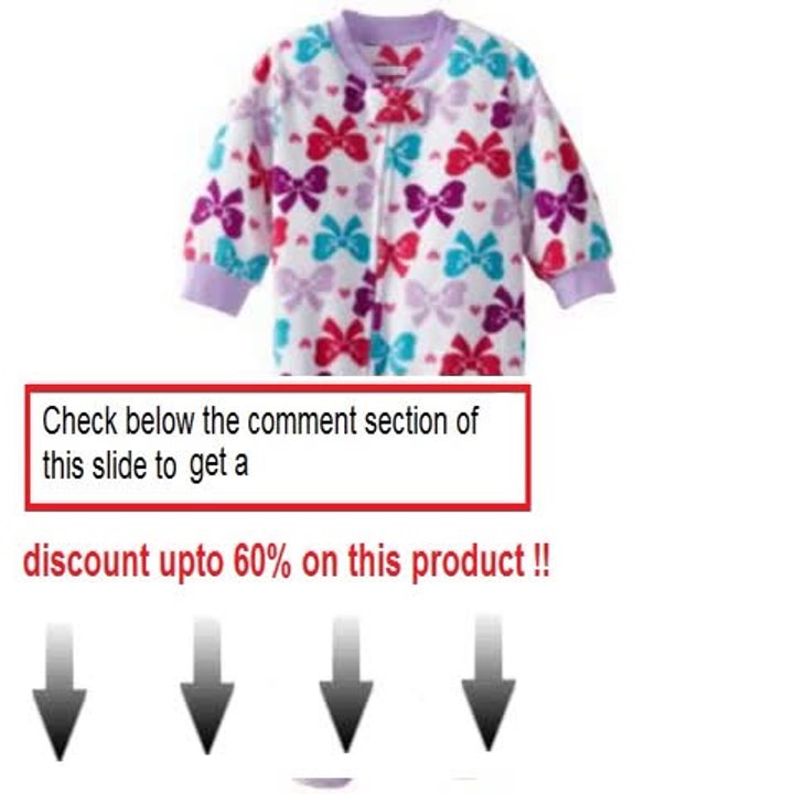 Best Deals Vitamins Baby Baby-Girls Infant Bow Print Footed Pajama Review