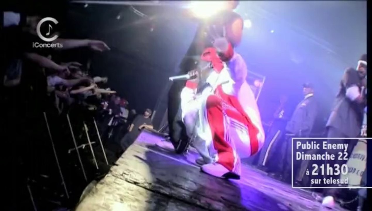 Bande annonce du concert de Public Enemy dimanche à 21h30 sur telesud