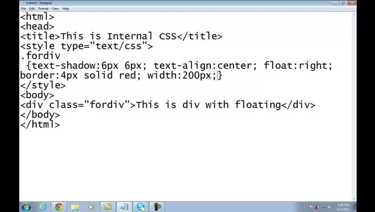 CSS Style Sheet Floating  Part 12
