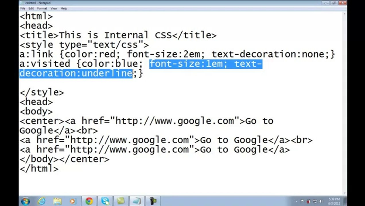 CSS Styling Links property Part 7