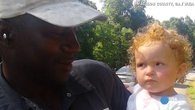 Baby crawling on highway saved by Good Samaritan