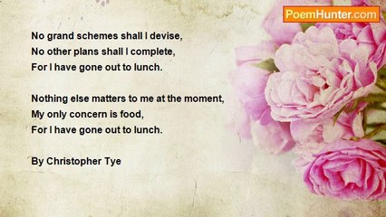 Christopher Tye - Out to Lunch