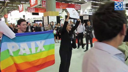 Eurosatory: Manifestation pro-palestinienne devant les stands israéliens