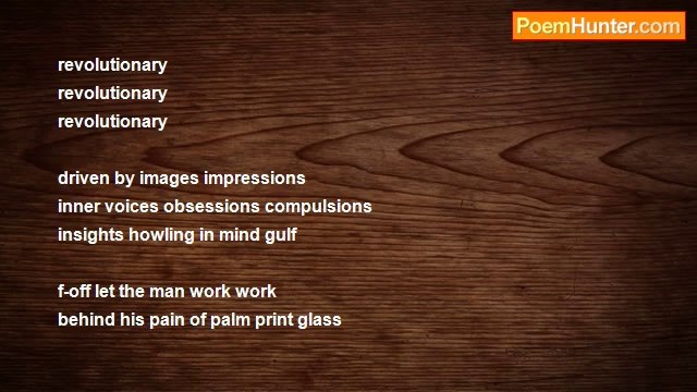 Terence George Craddock (Spectral Images and Images Of Light) - Picasso Palm Print Glass