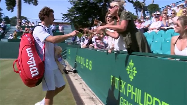 Gulbis accosted by unexpected groupies