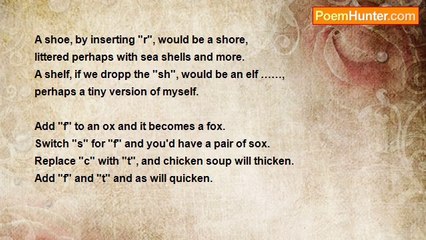 Bri Edwards - Shoe............[Making words; Humor]