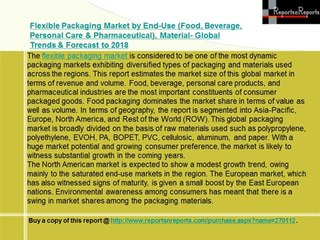 Flexible Packaging Market Forecast to 2018
