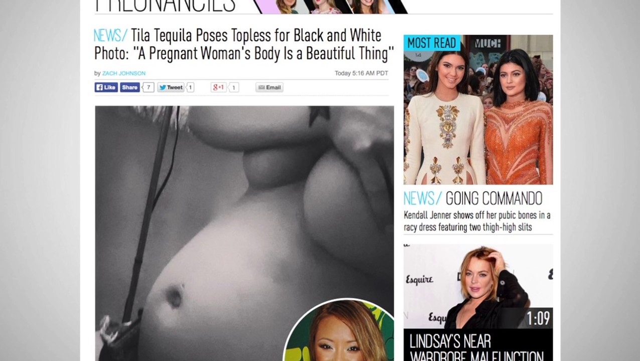 Tila Tequila Shares Topless Baby Bump Photo