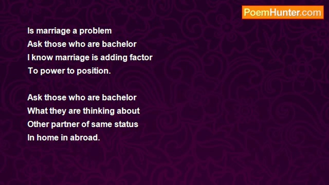 gajanan mishra - Is marriage a problem