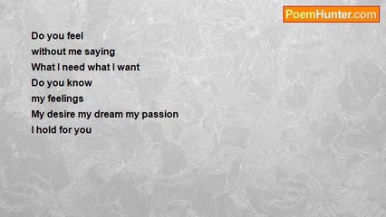 Afzal Hussain - Do you feel without me saying