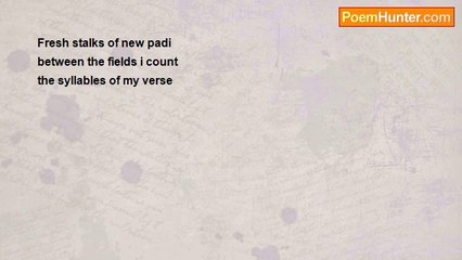 john tiong chunghoo - Visit Malaysia Year Haiku - Alor Setar first week