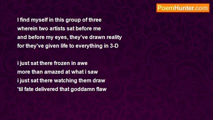 Kriztan Rei Palces - When the world shuts them up, they draw.