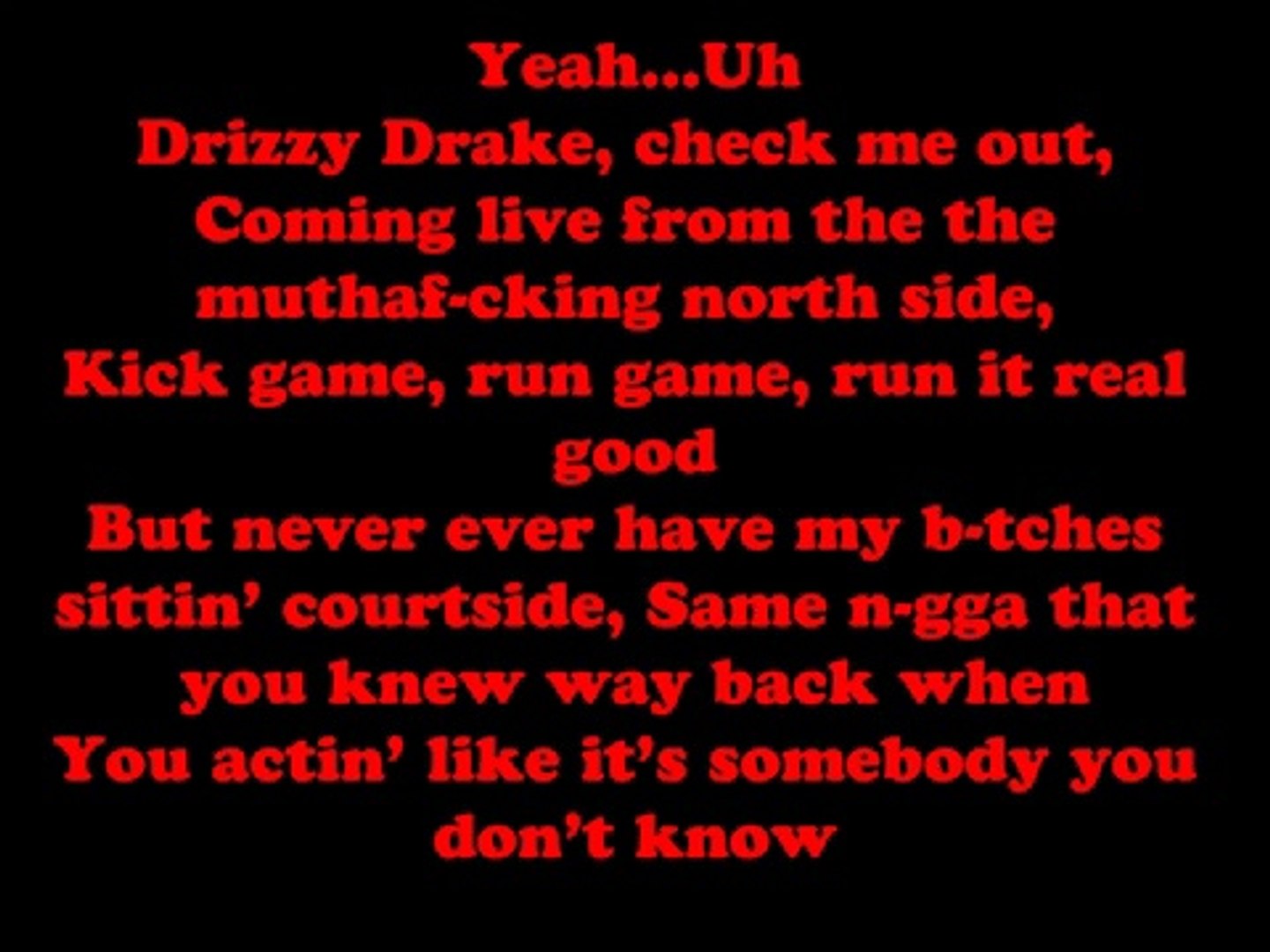 Trust Issues - Drake (Lyrics On Screen)