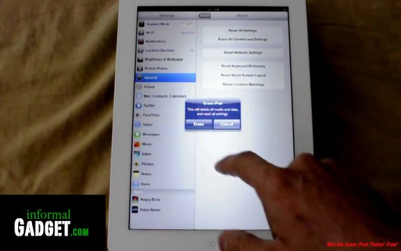 How-To reset and erase all data on an iPad 3 or any iOS device iPhone, iPad, iPod without iTunes