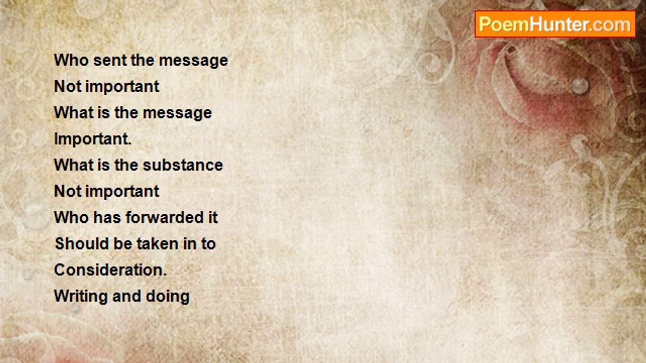 gajanan mishra - Message is important