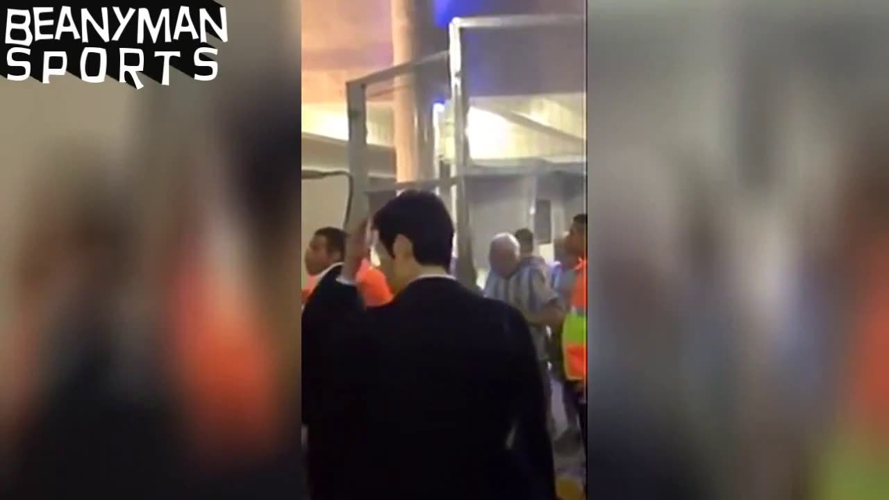 World Cup 2014 - Argentina Fans Burst Through Gate & Jump A Wall To Enter The Maracana