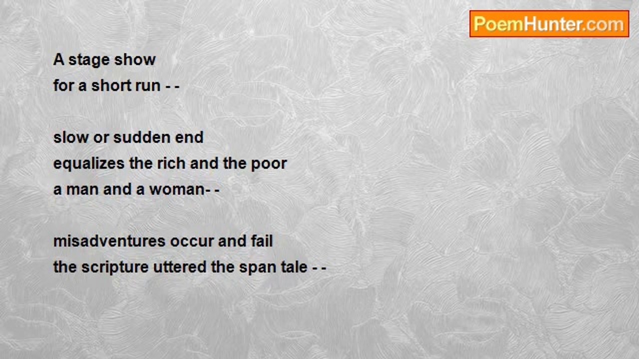PARTHA SARATHI PAUL - The curtain drops abruptly.............