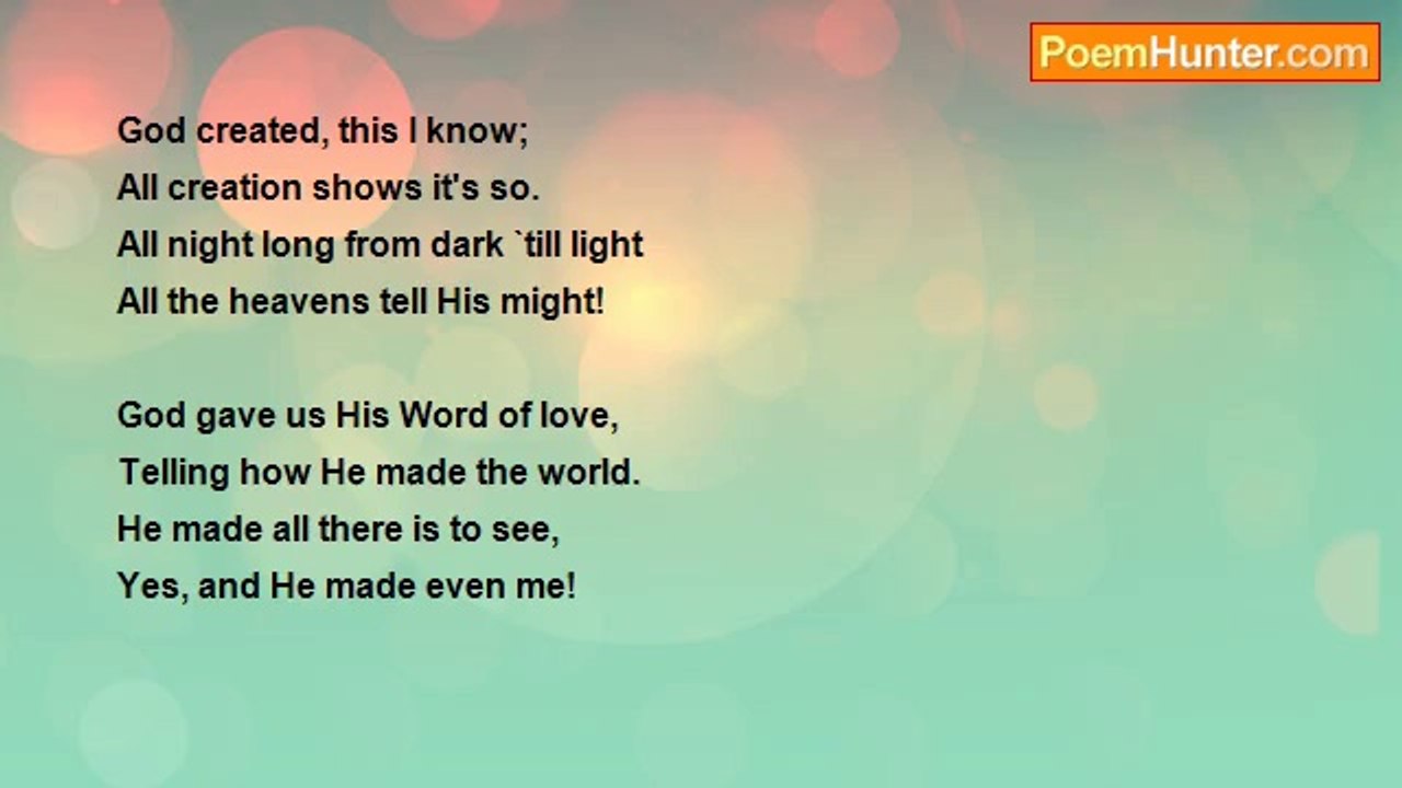 Rose Wilder - God Created
