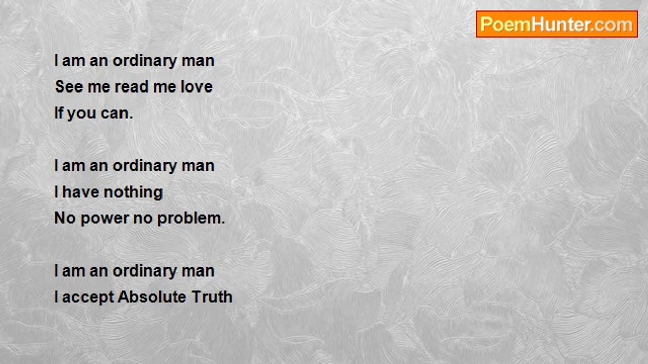 gajanan mishra - I am an ordinary man