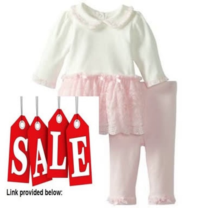 Cheap Deals Little Me Baby-Girls Newborn Lace Dot Tunic Set Review