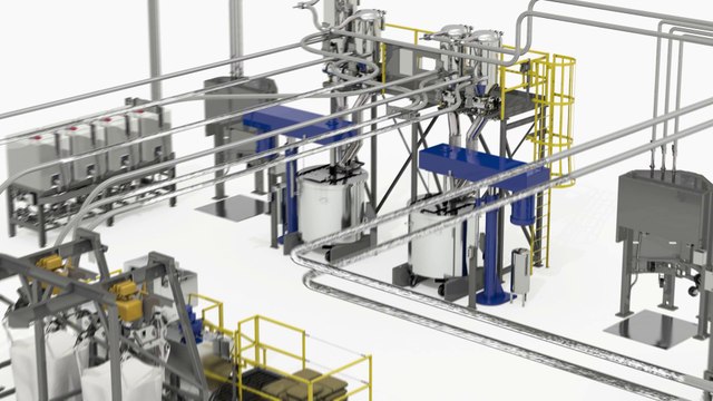 Bulk Material Mixing for Batching Operation Ensures Homogeneous Blend of Dry and Liquid Ingredients