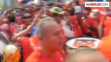 Şili Maçı Öncesi Taraftar Atışması