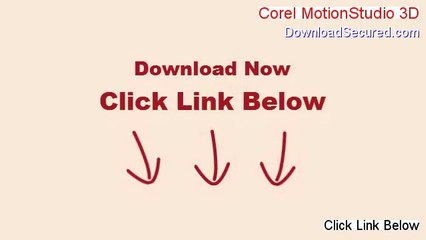 Corel MotionStudio 3D Free Download - Instant Download 2014