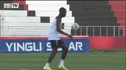 Football / Equipe de France / Pogba et Deschamps en démonstration à l'entraînement - 17/06