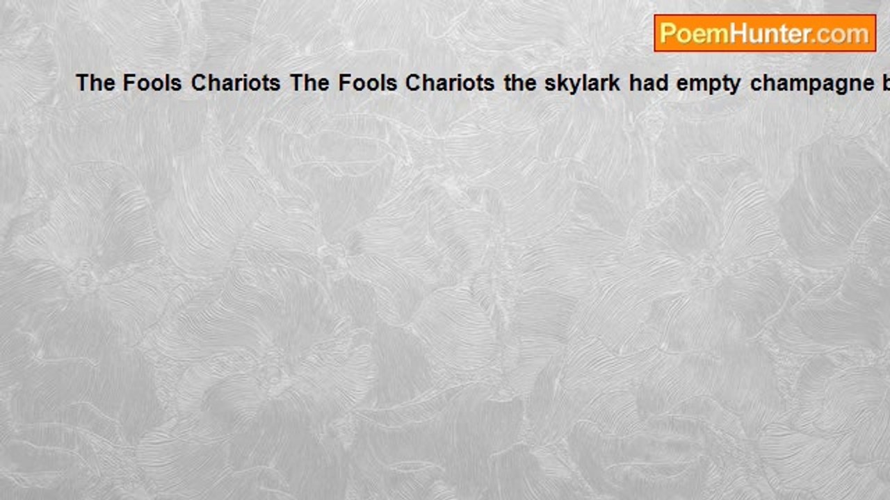 Charles Hice - The Fools Chariots