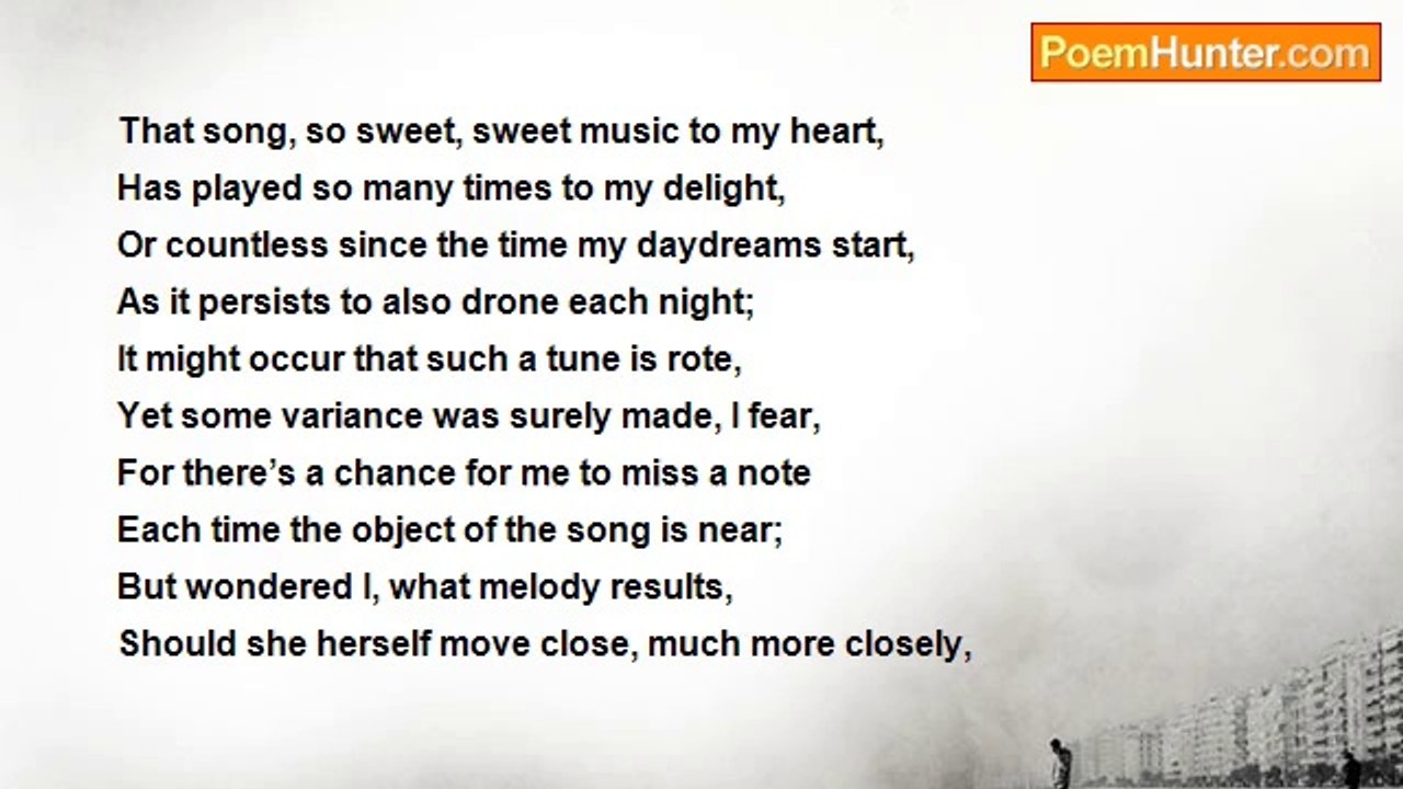 Reyvrex Questor Reyes - Love Sonnet 113: 'That song, so sweet, sweet music to my heart, '