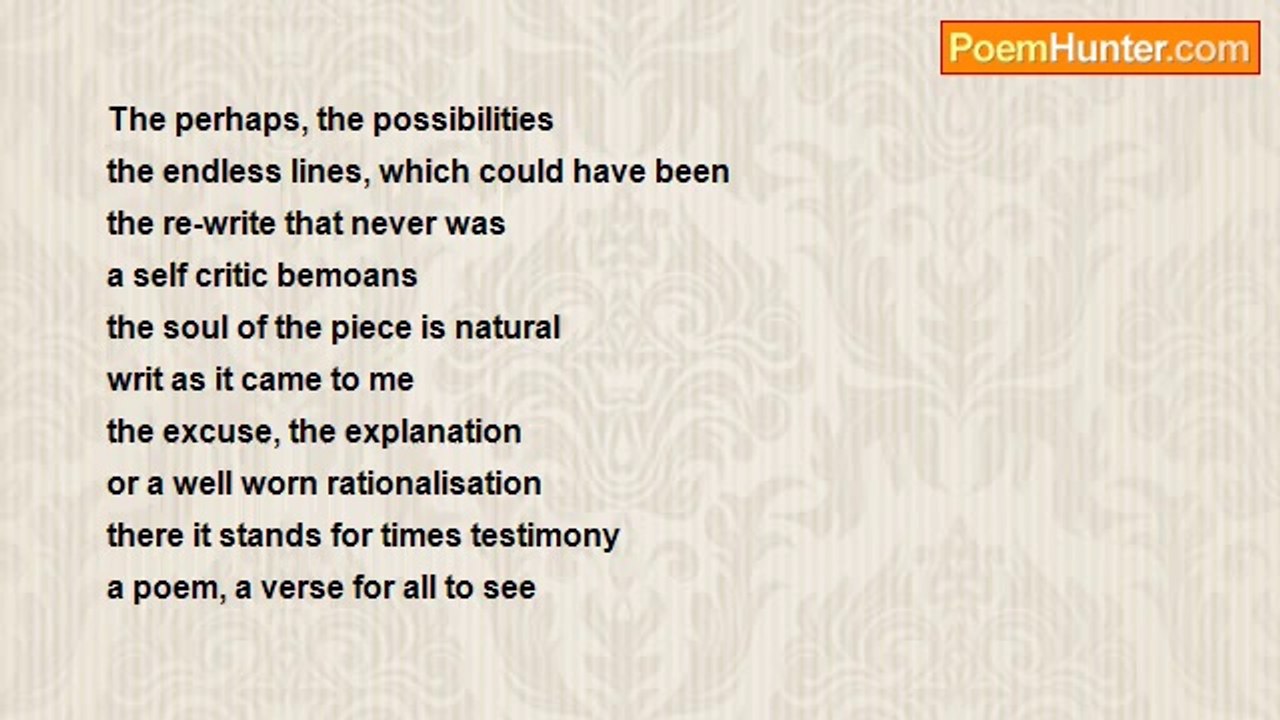 Matthew Holloway - Post Poetic Reflections