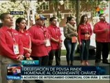 Delegación de PDVSA rinde homenaje al comandante Chávez en Rusia