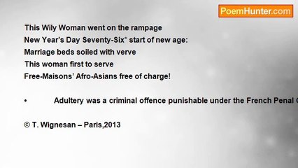 T (no first name) Wignesan - Limerick: Then This Wily Woman From Franco's Spain - 6