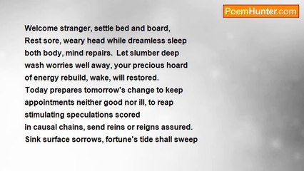 Jonathan ROBIN - Welcome Stranger settle bed and board